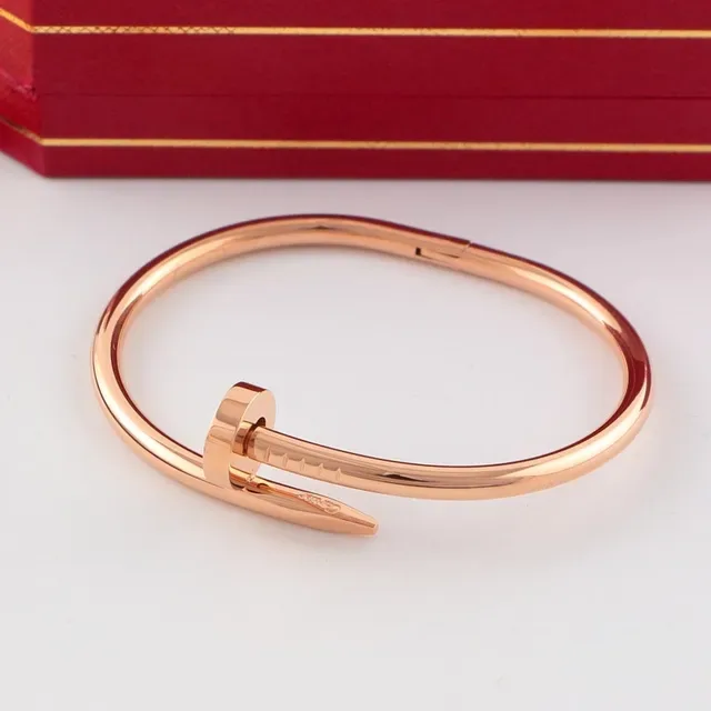 Cartier Juste un Clou Motif Clou Pavé Cristal Bracelet Bangle à Charnière 5