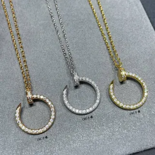 Cartier Juste un Clou Pavé Open-Circle Pendant Necklace