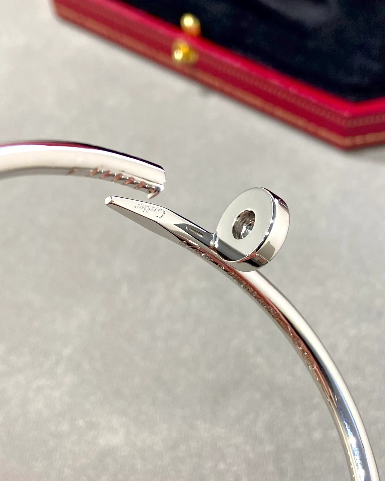 Cartier Juste un Clou Pulseira Aberta de Prata Polida com Cabeça de Prego 6