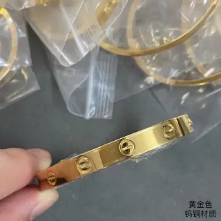 Cartier Love Gold Polished Screw-Accented Bracelet
