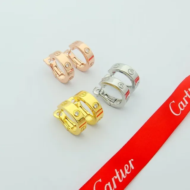 Cartier Love সোনা রুপো হিঞ্জড হুপ স্ক্রু-মোটিফ কানের দুল 2