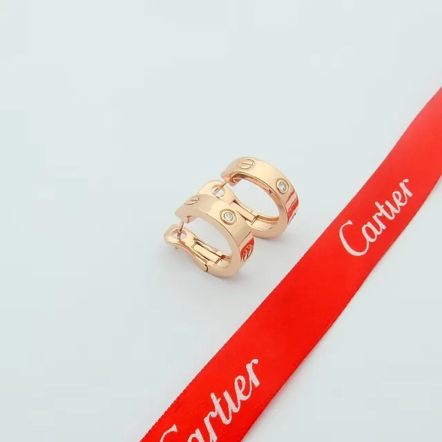 Cartier Love সোনা রুপো হিঞ্জড হুপ স্ক্রু-মোটিফ কানের দুল 3