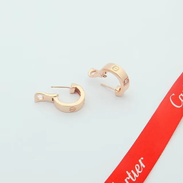 Cartier Love সোনা রুপো হিঞ্জড হুপ স্ক্রু-মোটিফ কানের দুল 4