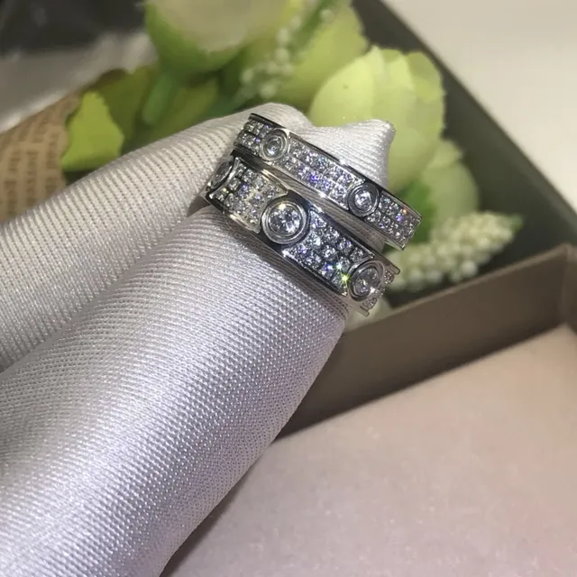 Bague Cartier Love Pavé-Set Triple-Screw Large Bande 6