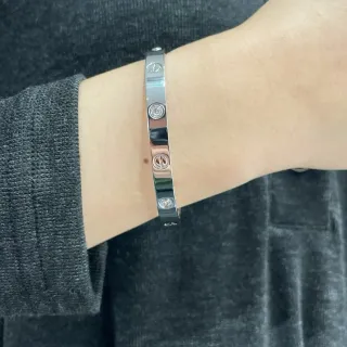Cartier Love Wide Four-Diamond Screw Motif Bracelet