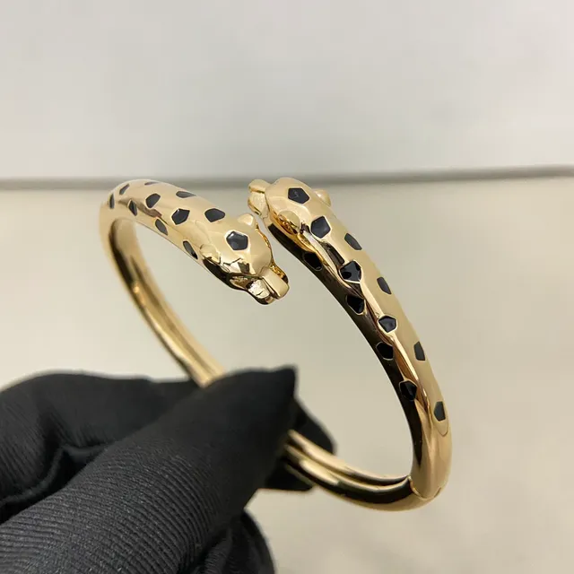 Cartier Panthère Bracelet Or Argent Terminal tête de panthère Motif tacheté 5