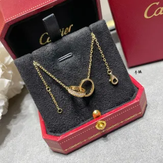 Cartier Trinity قلادة مزدوجة مرصعة بالماس