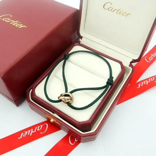 Cartier Trinity গোলাপি কর্ড ব্রেসলেট 6