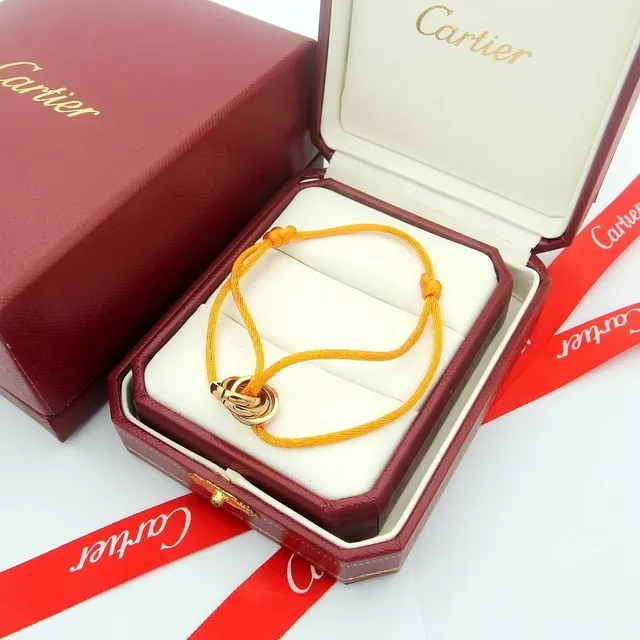 Cartier Trinity গোলাপি কর্ড ব্রেসলেট 9