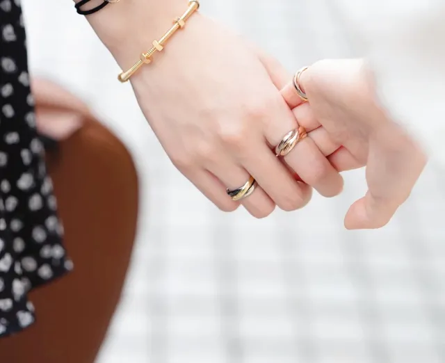 Cartier Trinity Three-Tone Interlocking Ring 8