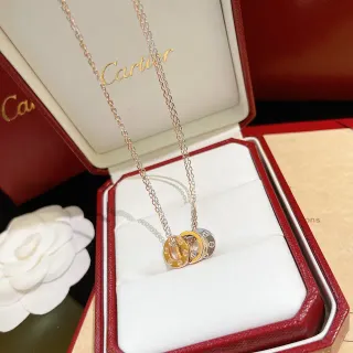 Cartier Trinity Triple Interlocking Rings Necklace
