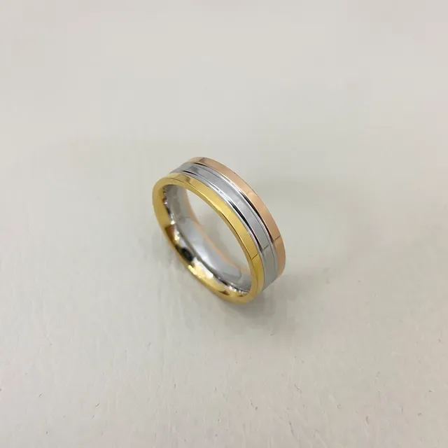 Cartier Two-Tone Grooved Band Ring 2