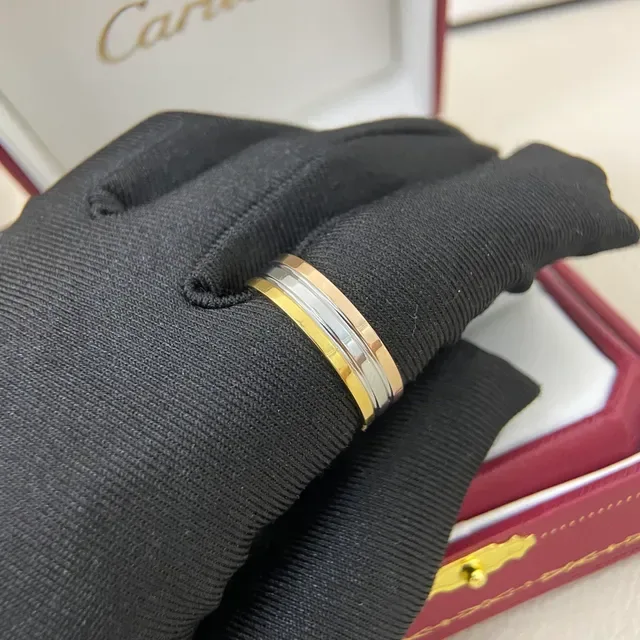 Cartier Two-Tone Grooved Band Ring 3