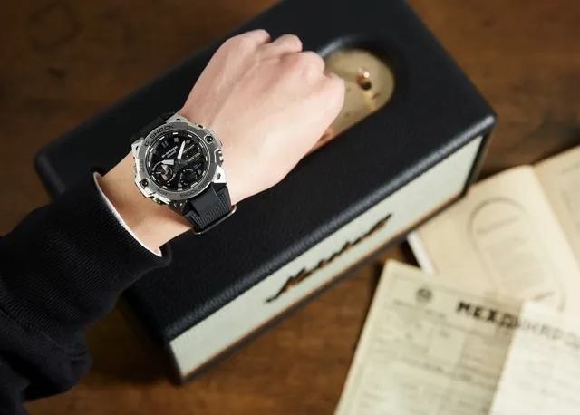 Casio Black Silver Rugged Stainless Steel Case Textured Resin Strap Watch 13