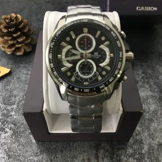 Casio Edifice Chronographe Cadran Noir Acier Inoxydable Montre Sport