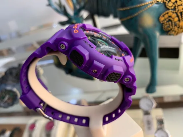 Casio G-Shock GA-100 Purple and Orange Sports Watch 4