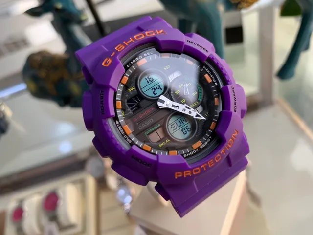 Casio G-Shock GA-100 Purple and Orange Sports Watch 6