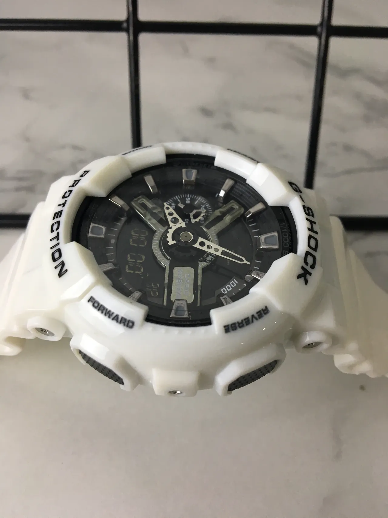 Casio G-Shock GA-100 White and Black Sports Watch 4