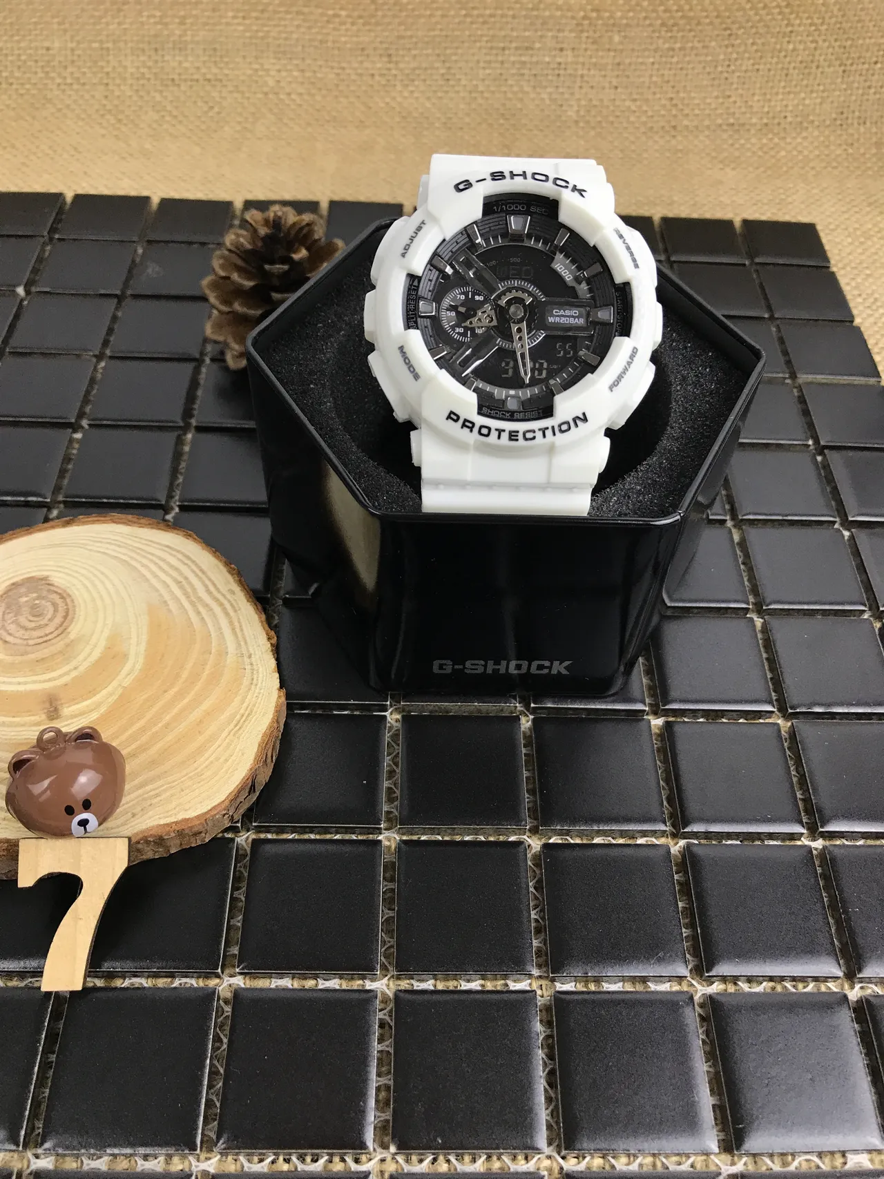Casio G-Shock GA-100 White and Black Sports Watch 15