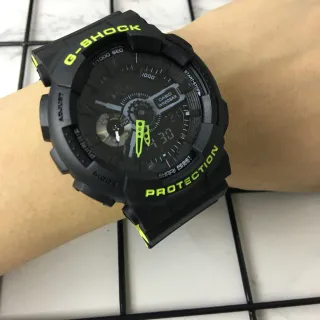 Casio G-Shock GA-110 কালো এবং লেবু সবুজ খেলার ঘড়ি