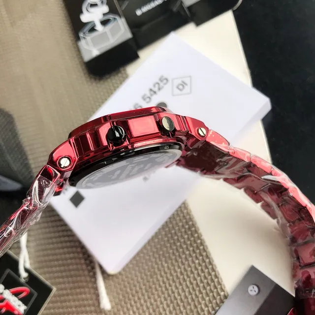 Casio G-Shock GA-2100 Relógio Esportivo de Titânio Transparente Vermelho 2