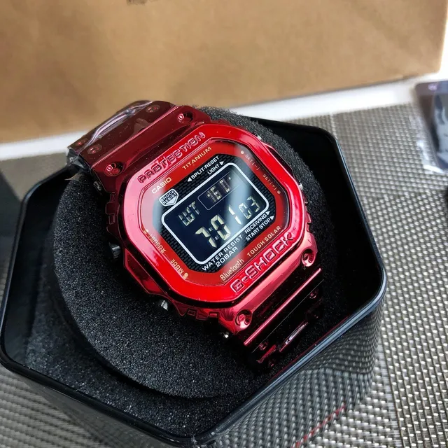 Casio G-Shock GA-2100 Relógio Esportivo de Titânio Transparente Vermelho 6