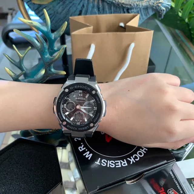 Casio G-Shock GST-B400 Black Silver Hexagonal Stainless Steel Case Resin Strap Sports Watch 5