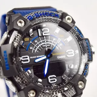Casio G-Shock Mudmaster Quad Sensor Black and Blue Sports Watch