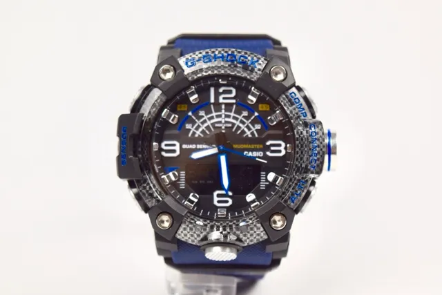 Casio G-Shock Mudmaster Quad Sensor Black and Blue Sports Watch 3