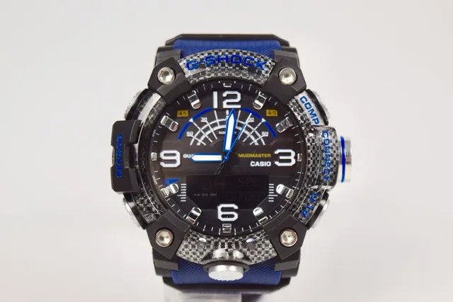 Casio G-Shock Mudmaster Quad Sensor Black and Blue Sports Watch 4
