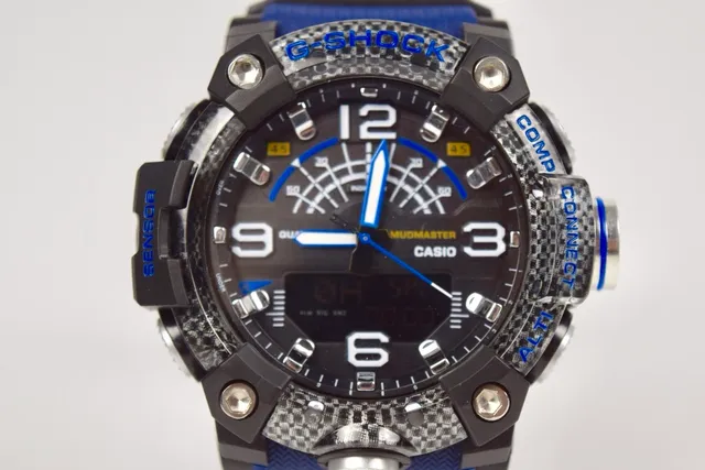 Casio G-Shock Mudmaster Quad Sensor Black and Blue Sports Watch 6