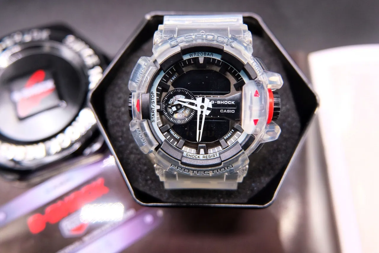 Casio G-Shock Transparent Resin Black Dial Sports Watch 2