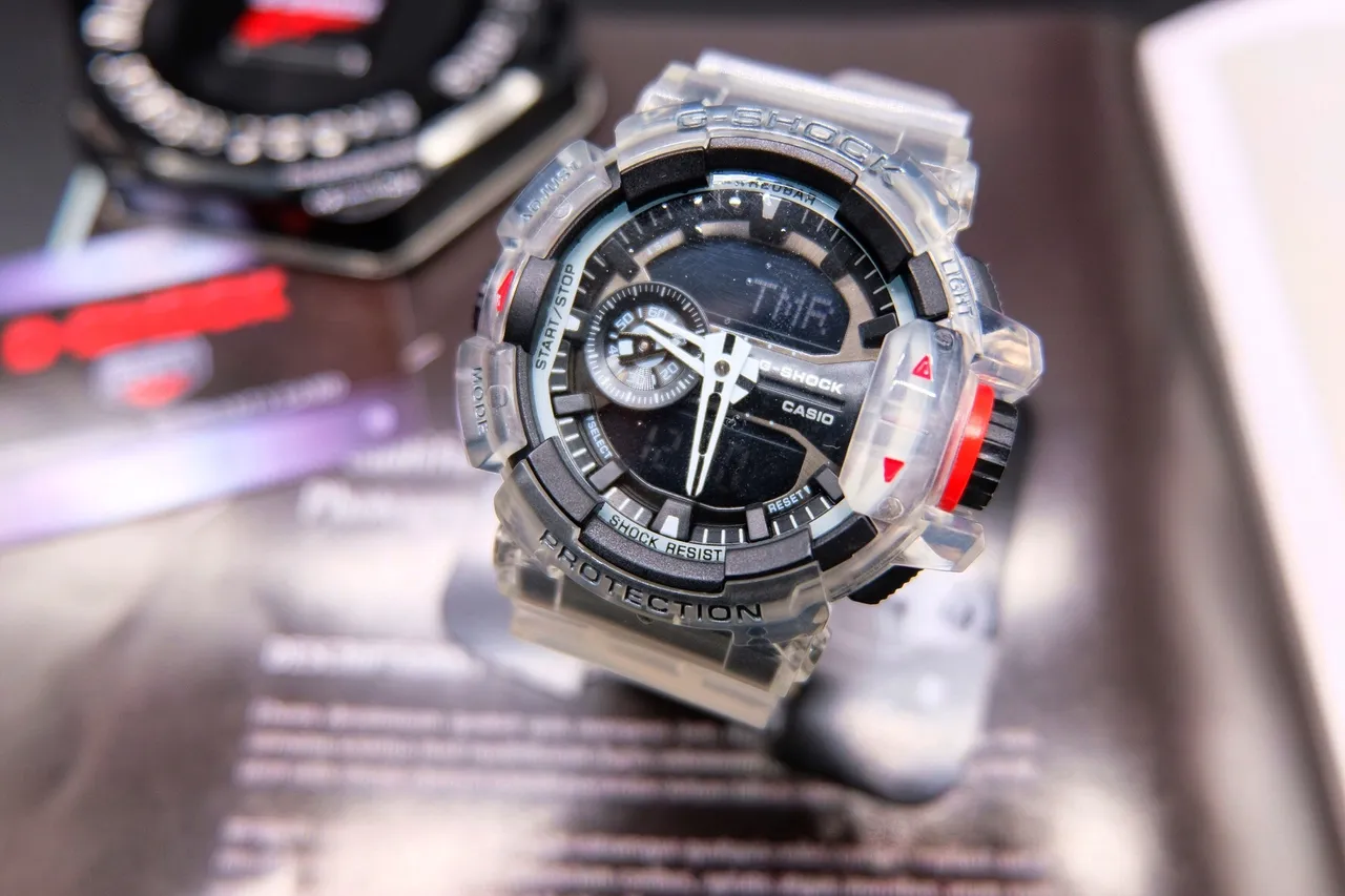 Casio G-Shock Transparent Resin Black Dial Sports Watch 4