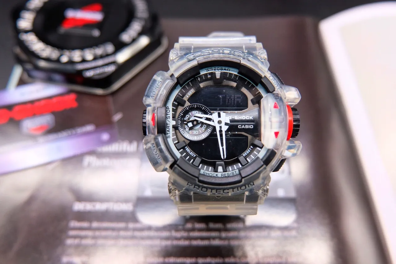 Casio G-Shock Transparent Resin Black Dial Sports Watch 5