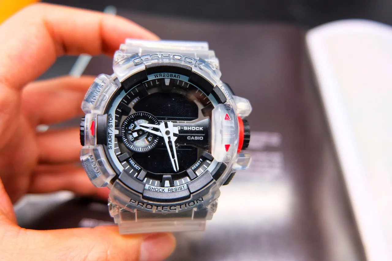 Casio G-Shock Transparent Resin Black Dial Sports Watch 7