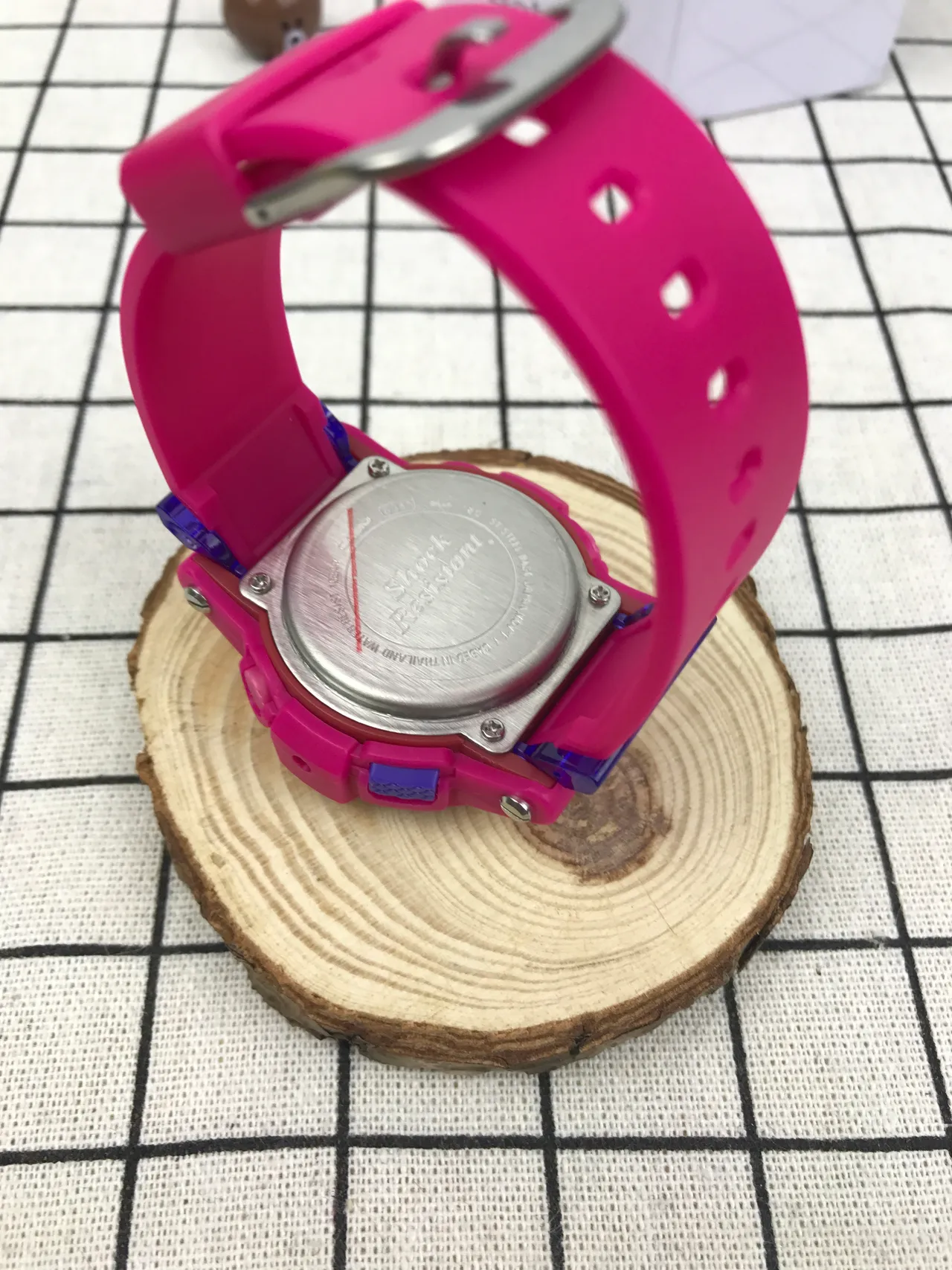 Casio Pink Blue Analog-Digital Resin-Cased Watch 2
