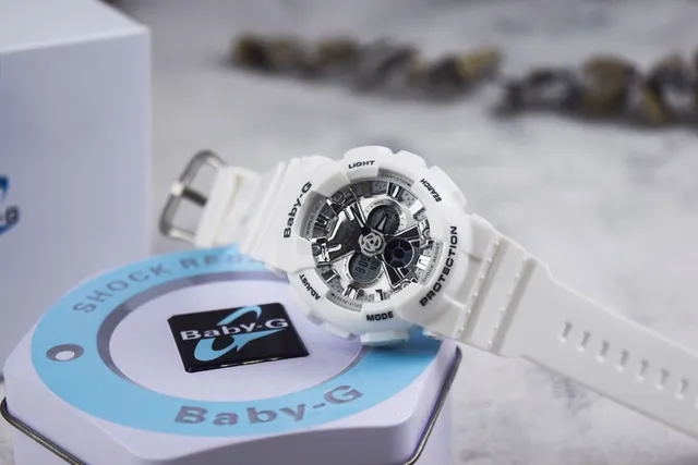Casio White Silver Resin Construction Analog-Digital Hybrid Dial Watch 5