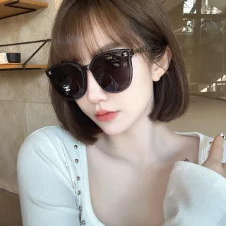 Chanel Cat-Eye Black Brown Silhouette Acetate Frame Sunglasses
