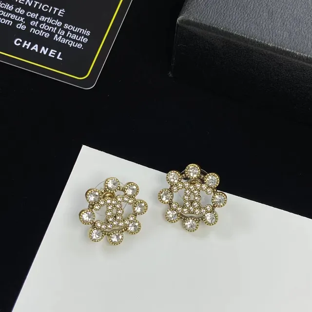Chanel CC Crystal Gold-Tone Earrings 3