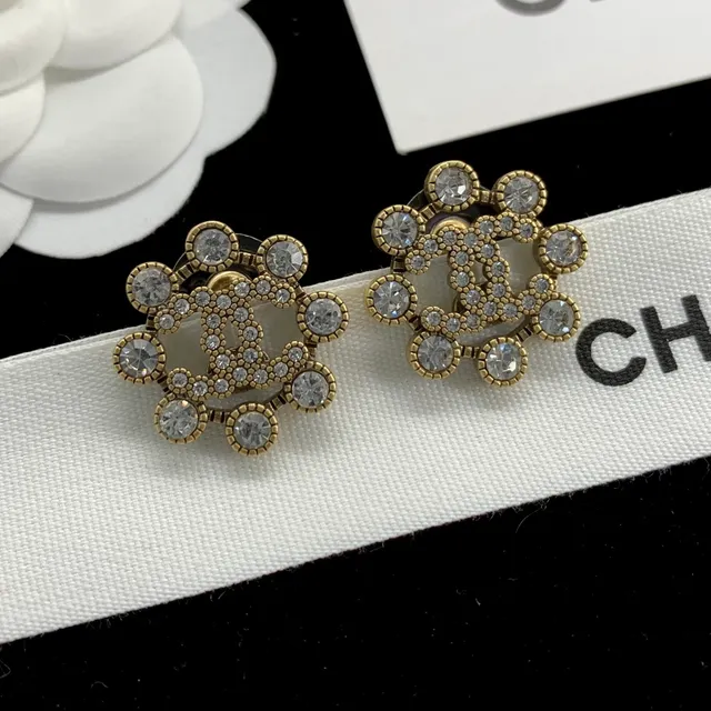 Chanel CC Crystal Gold-Tone Earrings 6