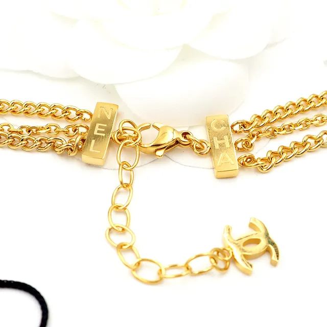 Chanel CC Logo Choker Gold Transparent Triple-Chain Interlocking Necklace 3