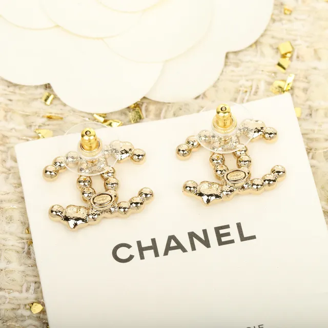 Chanel CC Monogram Silver White broche entrelazado incrustado de cristales 3