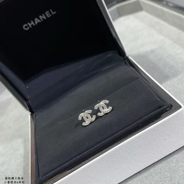 Chanel CC Pavé Crystal Stud Earrings 5