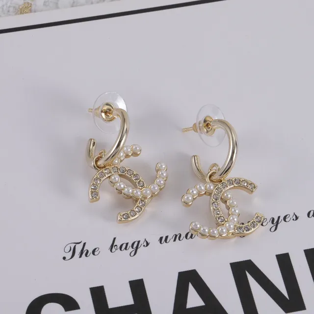 Chanel CC Pearl and Crystal Earrings 4