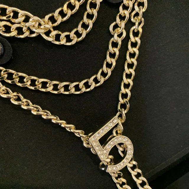 Chanel No.5 Inspired Layered Chain Lariat Necklace 5