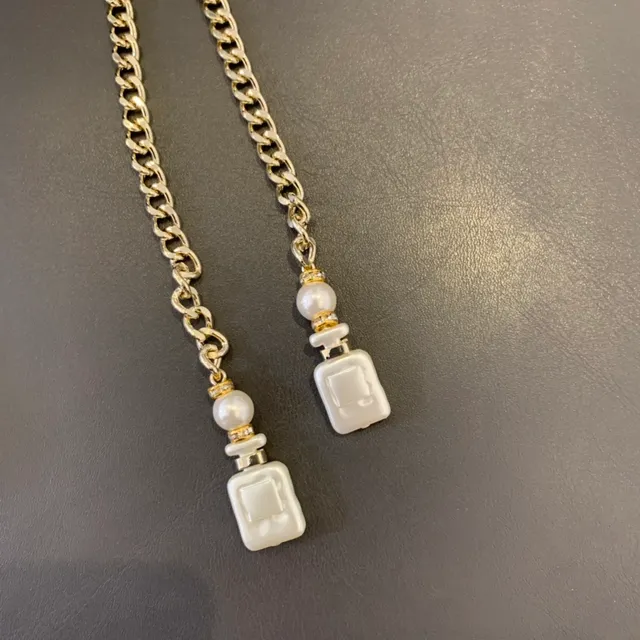 Chanel No.5 Inspired Layered Chain Lariat Necklace 6