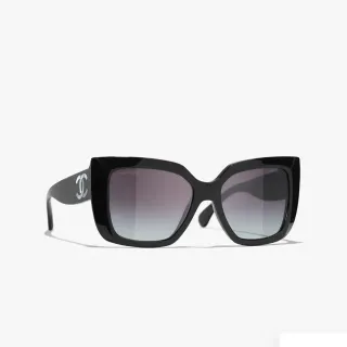 Chanel Oversized Geometric Square Black Sunglasses