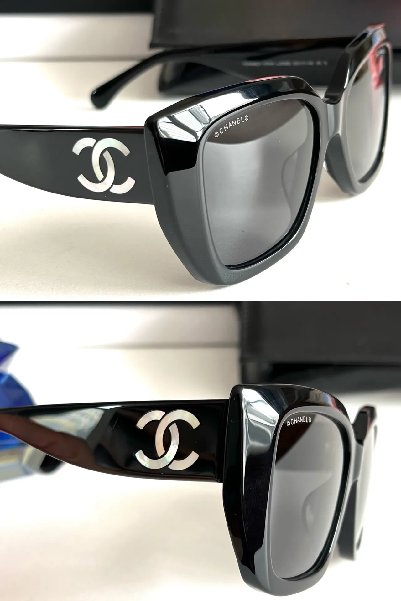 Chanel Oversized Geometric Square Black Sunglasses 2