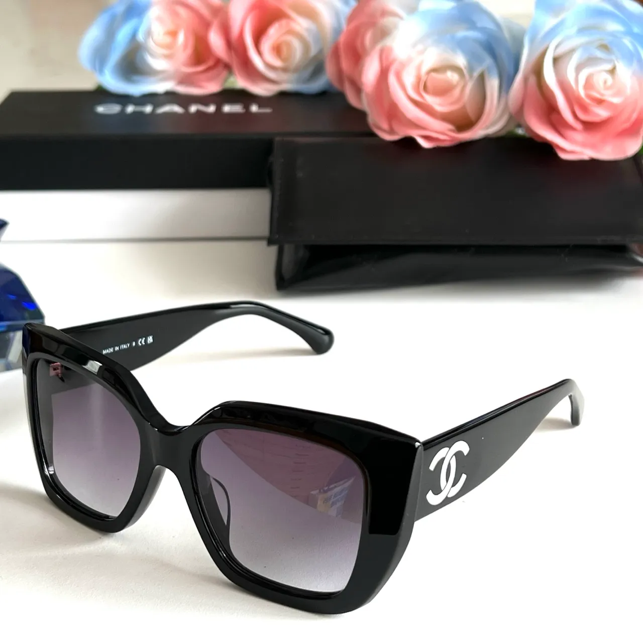 Chanel Oversized Geometric Square Black Sunglasses 3