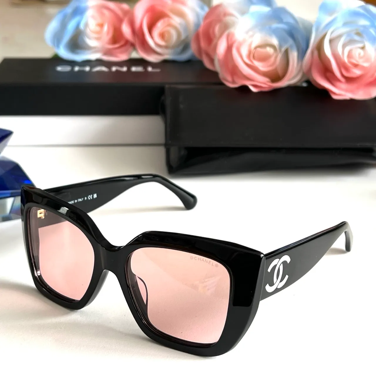 Chanel Oversized Geometric Square Black Sunglasses 5